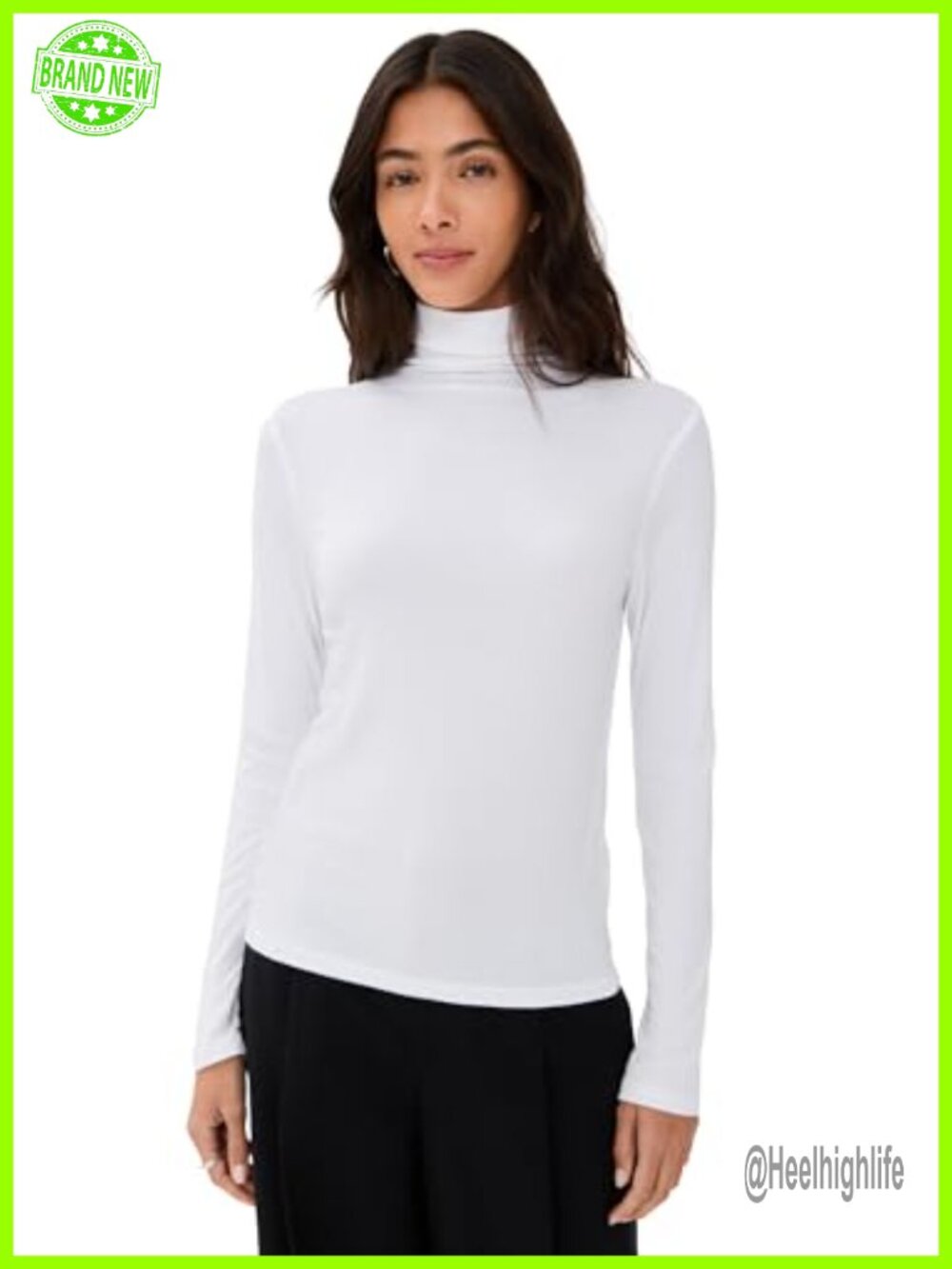 Essential Long Sleeve Turtleneck Fitted Modal Spandex Fall Top
